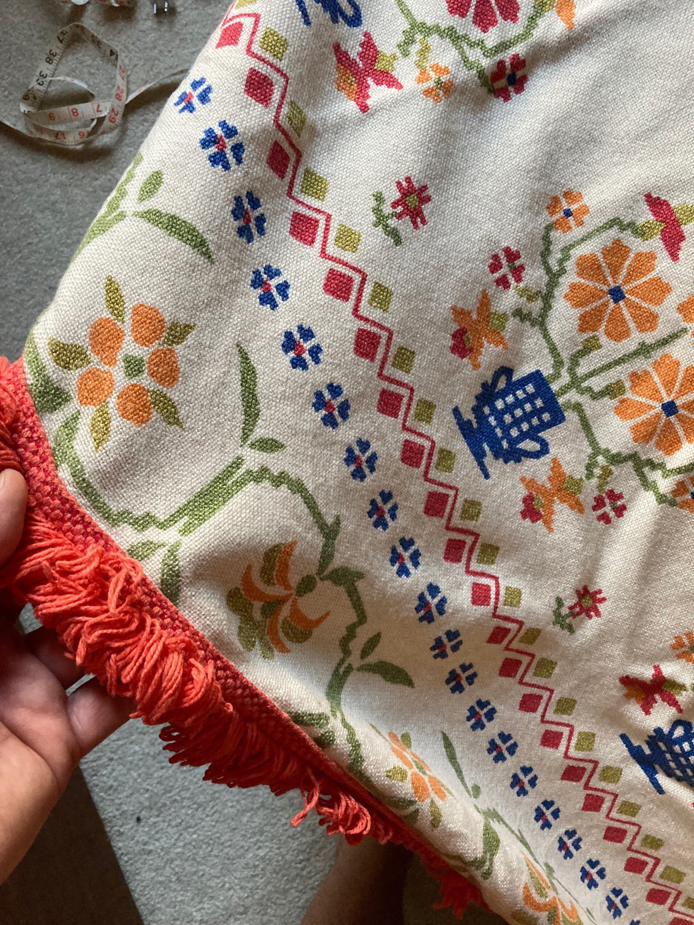 Vintage Fieldcrest Pennsylvania Dutch Style Cotton Blanket Bed Etsy