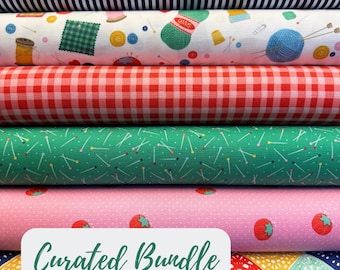 Hand Made Curated Fat Quarter Bundle - 6 Fat Quarters