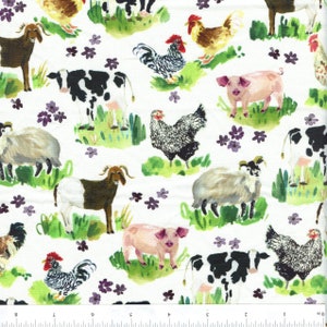 Sold by the Half Yard - August Wren Hay There Main in White by Dear Stella Fabrics