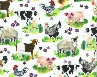 Sold by the Half Yard - August Wren Hay There Main in White by Dear Stella Fabrics