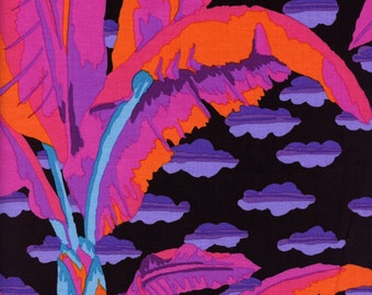 Sold by the Half Yard - Kaffe Fassett Collective Banana Tree in Black by Free Spirit Fabrics