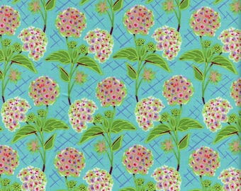 Sold by the Half Yard - Our Fair Home Trellis in Pond by Anna Maria Horner for Free Spirit Fabrics