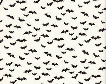 Sold by the Half Yard - Sophisticated Halloween Bats in Cream by My Mind's Eye for Riley Blake Designs