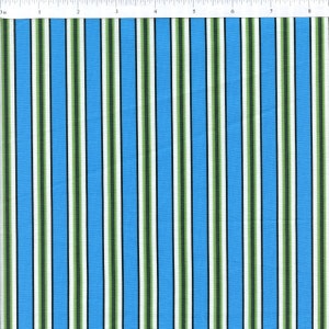 Five + Ten Candy Stripe in Cyan by Denyse Schmidt for Windham Fabrics - Sold in Half Yard Increments