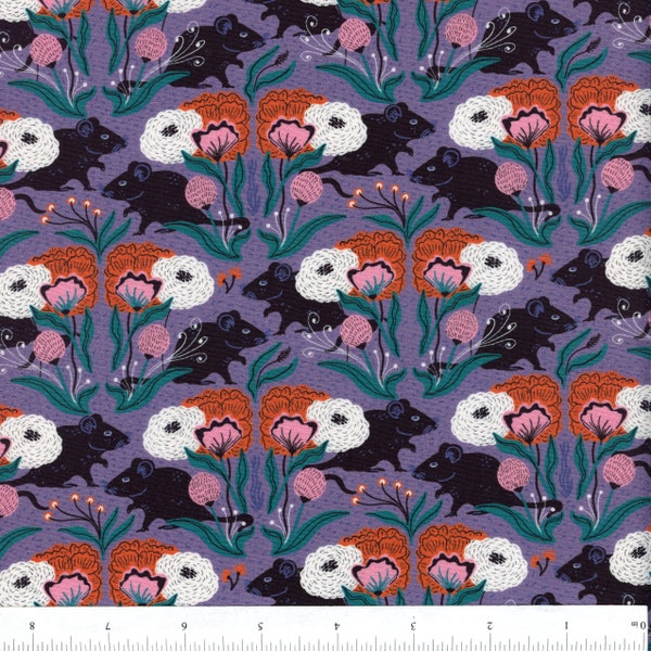 Sold by the Half Yard - Mystery at Moonstone Manor Toxic Garden by Tara Reed for Cloud 9 Fabrics - 100% Certified Organic Cotton