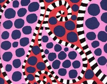 Sold by the Half Yard - Paisley Dot in Black and White by Brandon Mably/Kaffe Fassett Collective for Free Spirit Fabrics