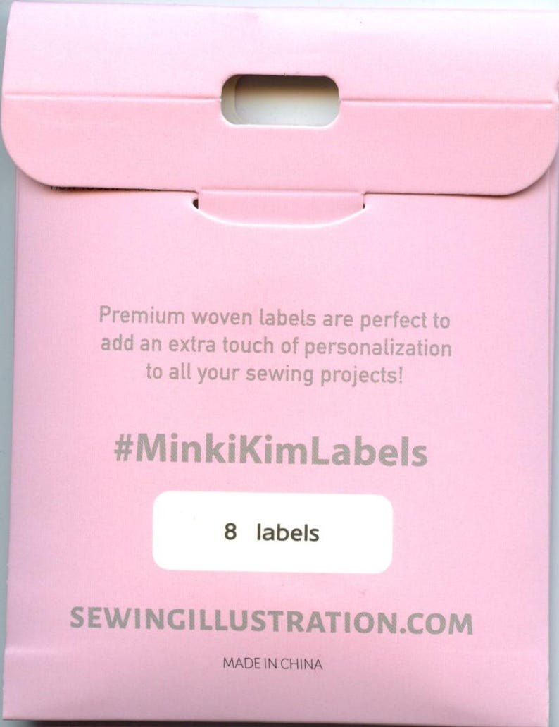 Label Flapping Minki Kim Premium Woven Labels - Check Strawberry - 8 Labels to a Pack ...