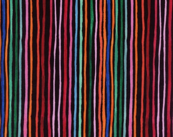 Sold by the Half Yard - Hola Frida Mexican Stripe in Coal by Miriam Bos for Dear Stella Fabrics