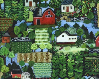 Sold by the Half Yard - August Wren Hay There Fields of Dreams in Multi by Dear Stella Fabrics