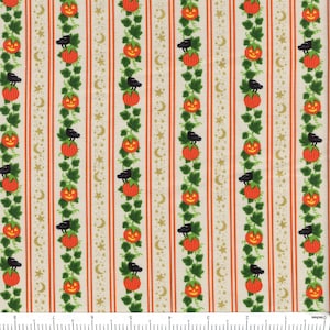 Halloween Pumpkin Patch Linen METALLIC by Rifle Paper Co. - Sold in Half Yard Increments