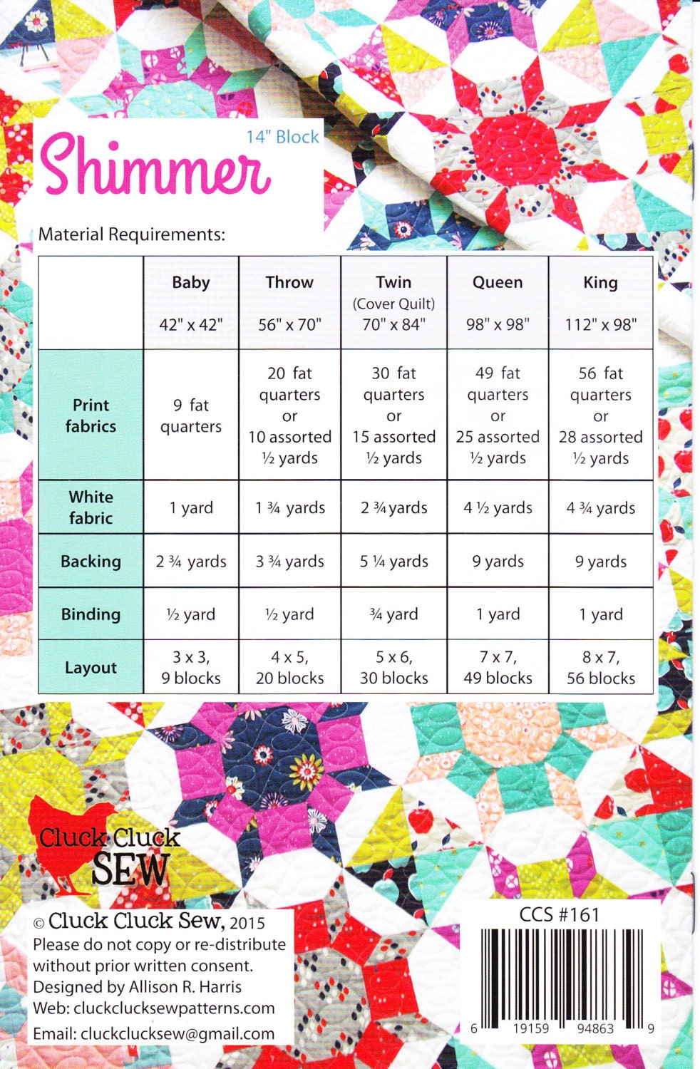 Shimmer Quilt Printed Pattern - Etsy