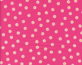 Sold by the Half Yard - Spring Daisy in Pink by Makower UK