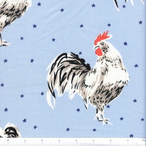 Nicole&#39;s Prints Morning Stars in Light Blue by Alexander Henry - Sold in Half Yard Increments