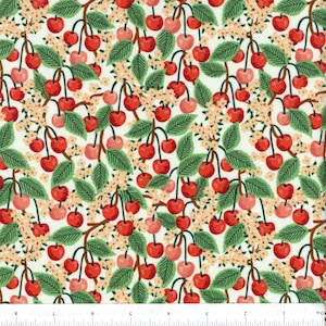 Orchard Cherry Blossom in Cream by Rifle Paper Co. for Cotton + Steel Fabrics - Sold in Half Yard Increments