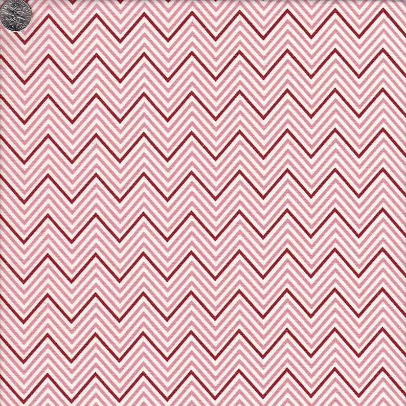 Sold by the Half Yard Boho Chevron in Pink/Red by Free Spirit Fabrics image 1