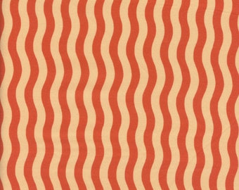 Sold by the Half Yard - Viva La Vida Wavy Stripe in Grenadine by Faye Guanipa for Dear Stella Fabrics