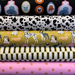 Dog Days Fat Quarter Bundle by Faye Guanipa for Dear Stella Designs 5 Fat Quarters image 2