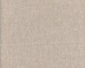 Sold by the Half Yard - Essex Yarn Dyed Linen-Cotton in Flax by Robert Kaufman Fabrics
