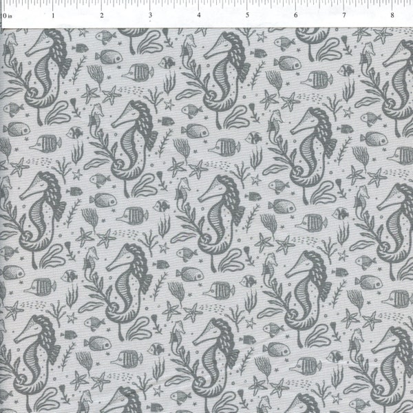 Sold by the Half Yard - Reef Life Tidepool in Dawn by Wee Gallery for Dear Stella Fabrics