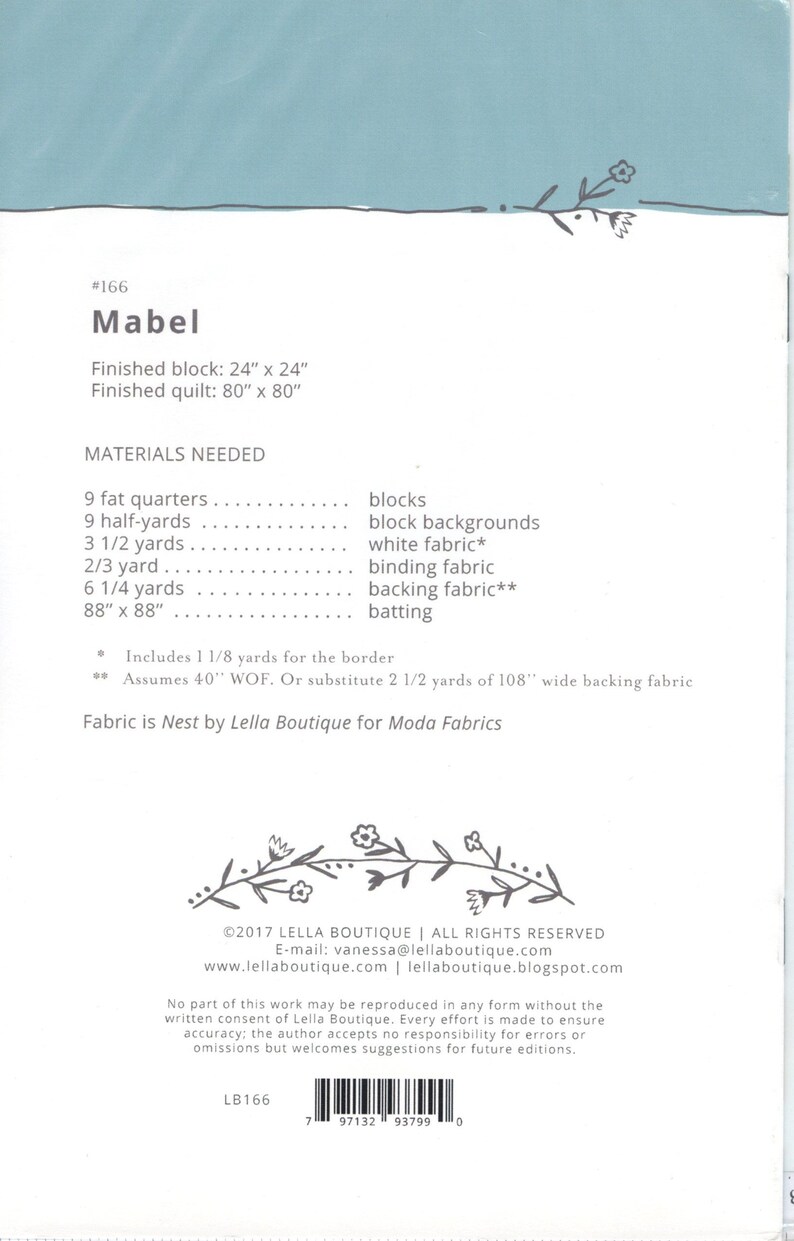 Mabel Quilt Printed Pattern - Etsy