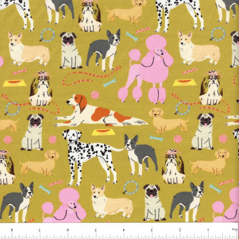 Dog Days Fat Quarter Bundle by Faye Guanipa for Dear Stella Designs 5 Fat Quarters image 5