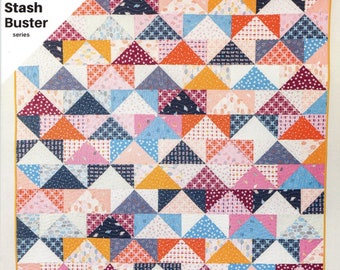 Patchwork Flying Geese Quilt Printed Pattern