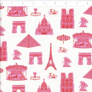 Springtime in Paris Paris in White - Sold in Half Yard Increments