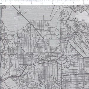 Sold by the Half Yard - Destinations Map in Gray by Riley Blake