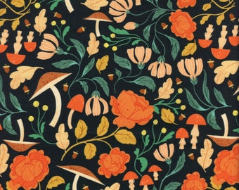 Sold by the Half Yard - Flora & Fauna Flora in Ink by Faye Guanipa for Dear Stella Fabrics
