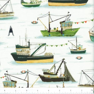 Land and Sea Fishing Boats in Cloud Land and Sea Fishing Boats in Cloud