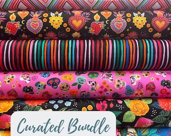 Hola Frida Fat Quarter Bundle by Miriam Bos for Dear Stella Designs - 6 Fat Quarters