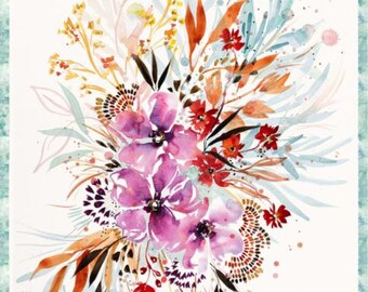 Moda Fabrics Sunshine Soul Flowers of Eventide Quilt PANEL - 56" x 74"