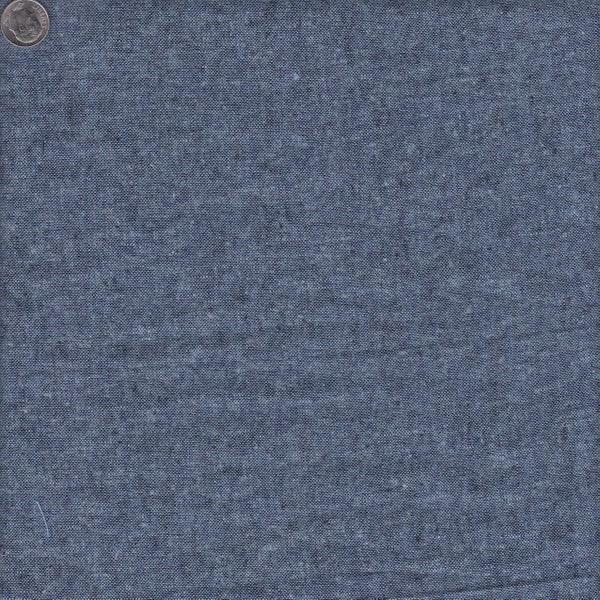 Sold by the Half Yard - Essex Yarn Dyed Linen-Cotton in Nautical by Robert Kaufman Fabrics