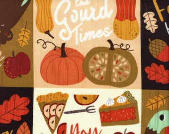 Sold by the Half Yard - Fall Harvest Bring on the Gourd Times in Multi by Alexander Henry