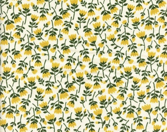 Sold by the Half Yard - Verbena Roses in Goldenrod by Jen Hewett for Ruby Star Society