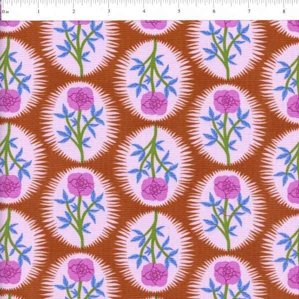 Sold by the Half Yard - Bloomology Cameo in Maple by Monika Forsberg for Conservatory Craft for Free Spirit Fabrics