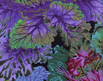 Sold by the Half Yard - Curly Kale in Dark by Philip Jacobs/Kaffe Fassett Collective for Free Spirit Fabrics