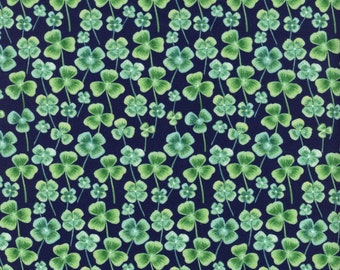 Sold by the Half Yard - Somebunny to Love Clover in Navy by Miriam Bos for Dear Stella Fabrics