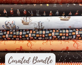 Hoist the Sails Fat Quarter Bundle by Citrus & Mint Designs for Riley Blake - 7 Fat Quarters