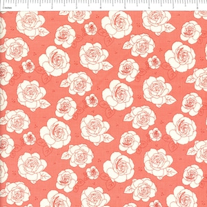 Sunsetridge Roses in Salmon by Minki Kim for Riley Blake Designs - Sold in Half Yard Increments