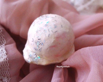 Glittey Pink Ice Cream Ring . Barbiecore Gift . Cute Girly Gift . Gyaru Y2K Jewelry Gyaru Lolita Aesthetic