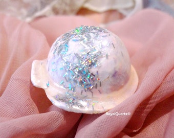 Glittery Pink+Purple Ice Cream Ring . Barbiecore Gift . Cute Girly Gift . Gyaru Y2K Jewelry Gyaru Lolita Aesthetic