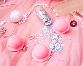 Pink Ice Cream Scoop . Barbiecore Gift . Cute Spring Party Favor . Yume Kawaii Decora Miniature Dessert Magical Girl Aesthetic