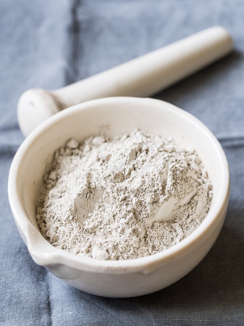 Bentonite Clay Powder . For pimples, sun damage, anti-aging, oily skin, and blemishes . Vegan Facial Mask . Birthday Spring Skincare Gift image 4