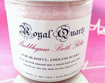 Bubblegum Bath Salts . Barbiecore Gift . Sugary sweet scent . Dead Sea Salt + Epsom Salt . Spring Skincare Gift