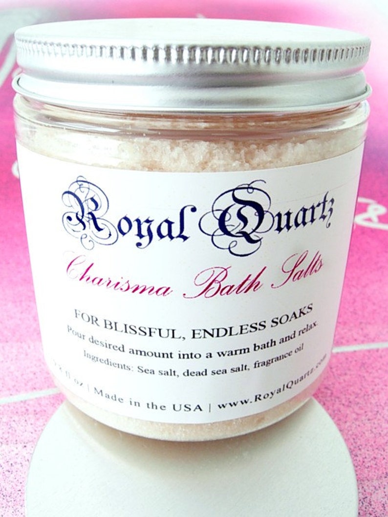 Charisma Bath Salts . Dead Sea Salt Epsom Salt . A jovial citrus scented self care treat . Birthday Spring Skincare Gift image 2