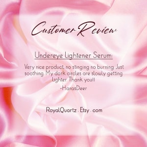 Under Eye Lightener Serum . Fix dark undereye circles . 1/4 Oz . For tired eyes and anti-aging . Birthday Spring Skincare Gift image 8