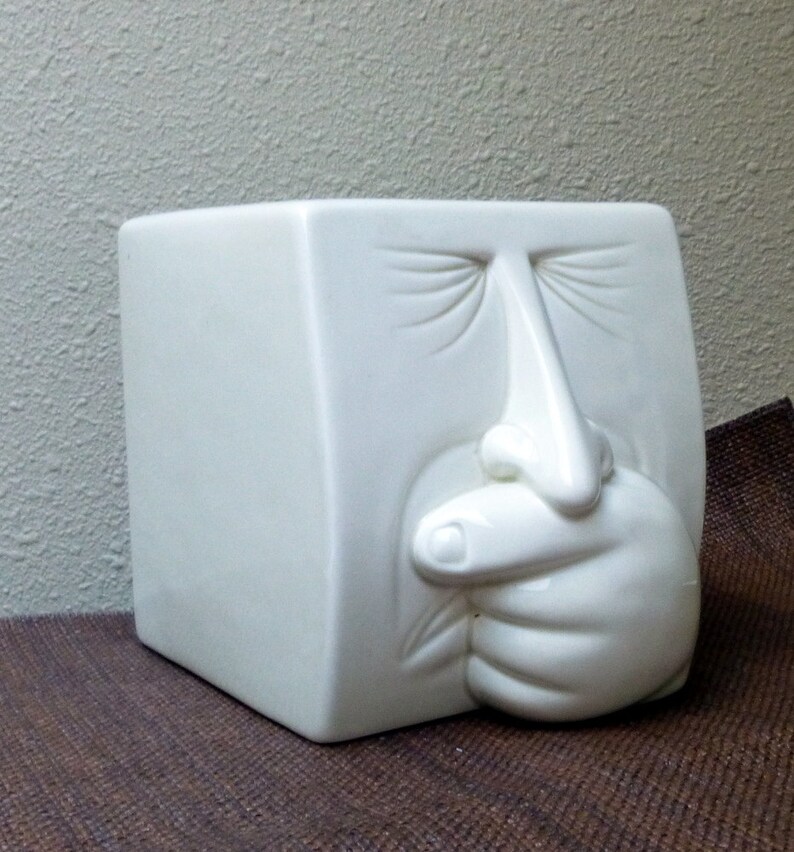 Vintage Fitz & Floyd Sneezing Man Tissue Box Cover Ceramic Etsy