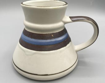 Otagiri Horizon No Spill Mug Blue Gray Brown Stoneware Japan Coffee Travel Cup