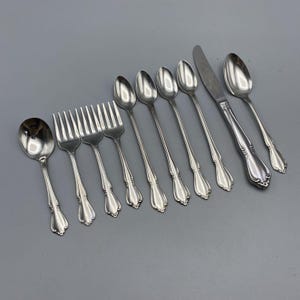 Oneida Chateau Jugend Baby 10 stücke Mixed Lot Edelstahl Besteck Löffel Gabel Messer